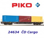 24634 Piko Container car type Sgnss with 3 containers of the CD Cargo