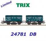 24781 Trix Set of 2 Track Cleaning Cars - Pair of type 927 gondolas of the DB