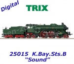 25015 Trix Rychlíková parní lokomotiva řady S 2/6,  K.Bay.Sts.B - Zvuk