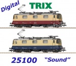 25100 Trix Double Electric Locomotive Set Class Re 421 - Sound