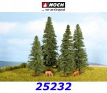 25232 Noch Model Fir Trees, 4 pcs., 8 and 12 cm