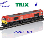 25265 Trix Dieselelektrická nákladní lokomotiva řady 66, DB Cargo  - Zvuk + dyn. kouř