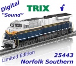 25443 Trix Dieselová lokomotiva řady GE ES44AC Norfolk Southern - Zvuk + dyn. kouř