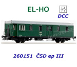 260151 EL-HO Služební vůz Dsd 'Rybák' ČSD s osvětlením, DCC