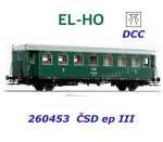 260453 EL-HO Osobní vůz Ce 'Rybák' ČSD s osvětlením, DCC