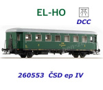 260553 EL-HO Osobní vůz Be 'Rybák' ČSD s osvětlením, DCC
