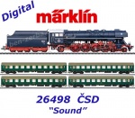 26498 Märklin Set vlaku s lokomotivou 498.1 "Albatros", ČSD - Zvuk + Dynamický kouř