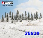 26828 Noch Snow Fir Trees, 25 pcs., 5 - 14 cm high, H0, TT