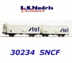 30234 LS Models Set of 2 Refrigerated Cars Type Ibbehps "STEF" of the SNCF