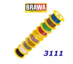 3111 Brawa Cable on reel yellow - 100m,  0,14 mm2