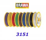 3151 Brawa Kabel na cívce žlutý - 25m, 0,14 mm2