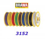 3152 Brawa Cable on reel red - 25m,  0,14 mm2
