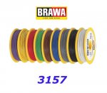 3157 Brawa Cable on reel grey - 25m,  0,14 mm2
