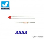 3553 Viessmann LED červaná Ø 1,8 mm, včetně odporu - 3 kusy