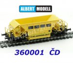 360001 Albert Modell 4-nápravový výsypný vůz řady Faccpp na přepravu štěrku, ČD