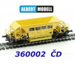 360002 Albert Modell 4-nápravový výsypný vůz řady Faccpp na přepravu štěrku, ČD
