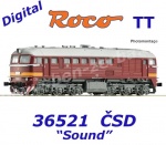 36521 Roco TT Dieselová lokomotiva řady Rh T 679.1 "Sergej", ČSD - Zvuk