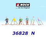 36828 Noch N Skiers, set of 6 Figures + Accessories