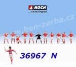 36967 Noch   Football Team - Red/white, 11 Figures, N