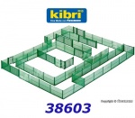 38603  Kibri Mesh wire fence green, H0