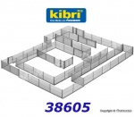 38605 Kibri Plot z pletiva, šedý, H0