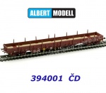394001 Albert Modell Plošinový vůz řady Res, ČD  hnědý