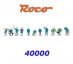 40000 Roco Set nebarvených postav železničářů (24 ks), H0