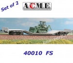 40010 A.C.M.E. ACME  Set 2 nízkoplošinových vozů řady  Uai s nákladem, FS