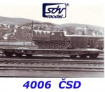 4006 SDV Plošinový vagón řady Salp/Px s nákladem, ČSD