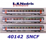 40142 LS Models Set of 3 passanger cars Vtu of the SNCF