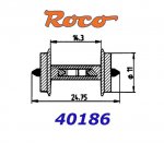 40186 Roco Wheel set double isolated 18kOhm - 2pcs