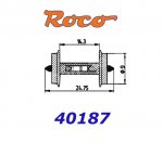 40187 Roco Dvojkolí oboustranně izolované 18kOhm - 2ks