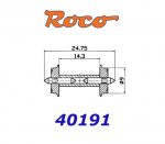 40191 Roco Dvojkolí s dělenou osou, DC, 24.75mm / 9 mm, 2 ks