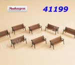 41199 Auhagen Bench set, 8 pcs., HO