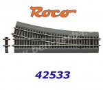 42533 / 42535 Roco RocoLine 2,1 mm s gumovým podložím výhybka 15° pravá 10,8°