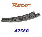 42568 Roco RocoLine 2,1 mm s gumovým podložím oblouková výhybka levá BWL 9/10
