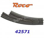 42571 Roco RocoLine 2,1 mm s gumovým podložím oblouková výhybka pravá BWR 5/6