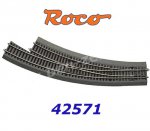 42571 Roco RocoLine 2,1 mm with Bedding Curved Turnout Right BWR 5/6