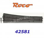 42581 Roco RocoLine 2,1 mm with Bedding Turnout 10° Right 10,8°