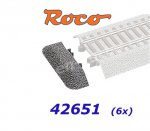 42651 Roco RocoLine 2,1 mm with Bedding end piece- 6 pcs