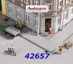 42657 Auhagen Chodníkové betonové desky s příslušenstvím, H0/TT