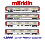42906 Märklin Set 4 rychlíkových vozů "Berlin-Malmö-Express"