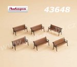 43648 Auhagen Bench set, 8 pcs., TT