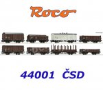 44001 Roco Set of 8 Freight Wagons of the CSD