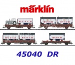 45040 Marklin  Set 4 nákladních vozů s maringotkami cirku Busch, DR