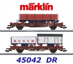 45042 Marklin Set of 2 Circus Busch Freight Cars of the DR