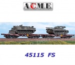 45115 A.C.M.E. ACME  Set 2 plošinových vozů řady Rlmmp-t s nákladem 2 voj. vozidel, FS