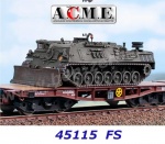 45115 A.C.M.E. ACME  Set 2 plošinových vozů řady Rlmmp-t s nákladem 2 voj. vozidel, FS