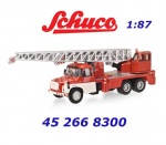 452668300 Schuco Tatra T148 Crane Truck Fire Brigade, red, H0