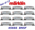 45666 Marklin Set of 12 Coal Hopper Cars of the (BNSF